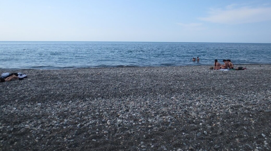 There she is - she's no myth. The Black Sea. Batumi, Georgia.