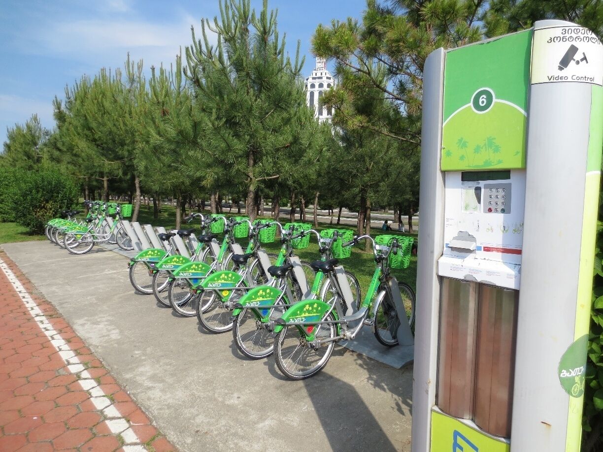 Bicycles!  Batumi apparently has a bike share program!

View from Batumi, Georgia.  