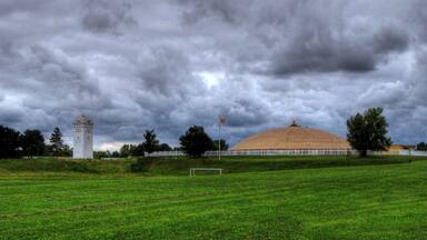 Just outside of Fairfield Iowa is the Vedic village. Apparently the large domes are full of people chanting all day long, one dome for men, and the other for women. Interesting little detour when driving through southeastern Iowa.