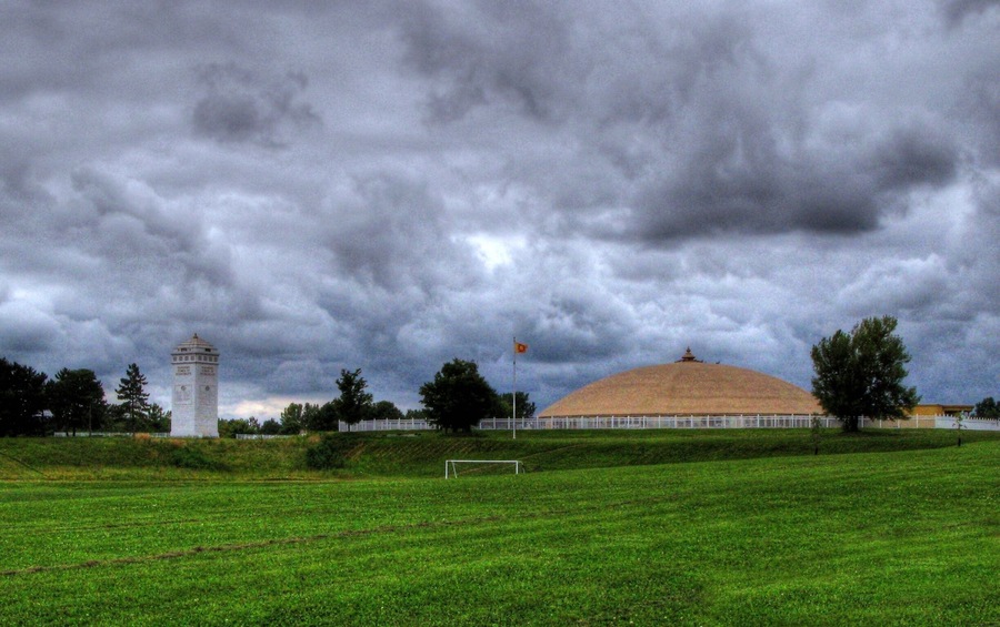 Just outside of Fairfield Iowa is the Vedic village. Apparently the large domes are full of people chanting all day long, one dome for men, and the other for women. Interesting little detour when driving through southeastern Iowa.