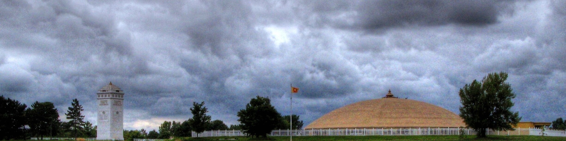 Just outside of Fairfield Iowa is the Vedic village. Apparently the large domes are full of people chanting all day long, one dome for men, and the other for women. Interesting little detour when driving through southeastern Iowa.