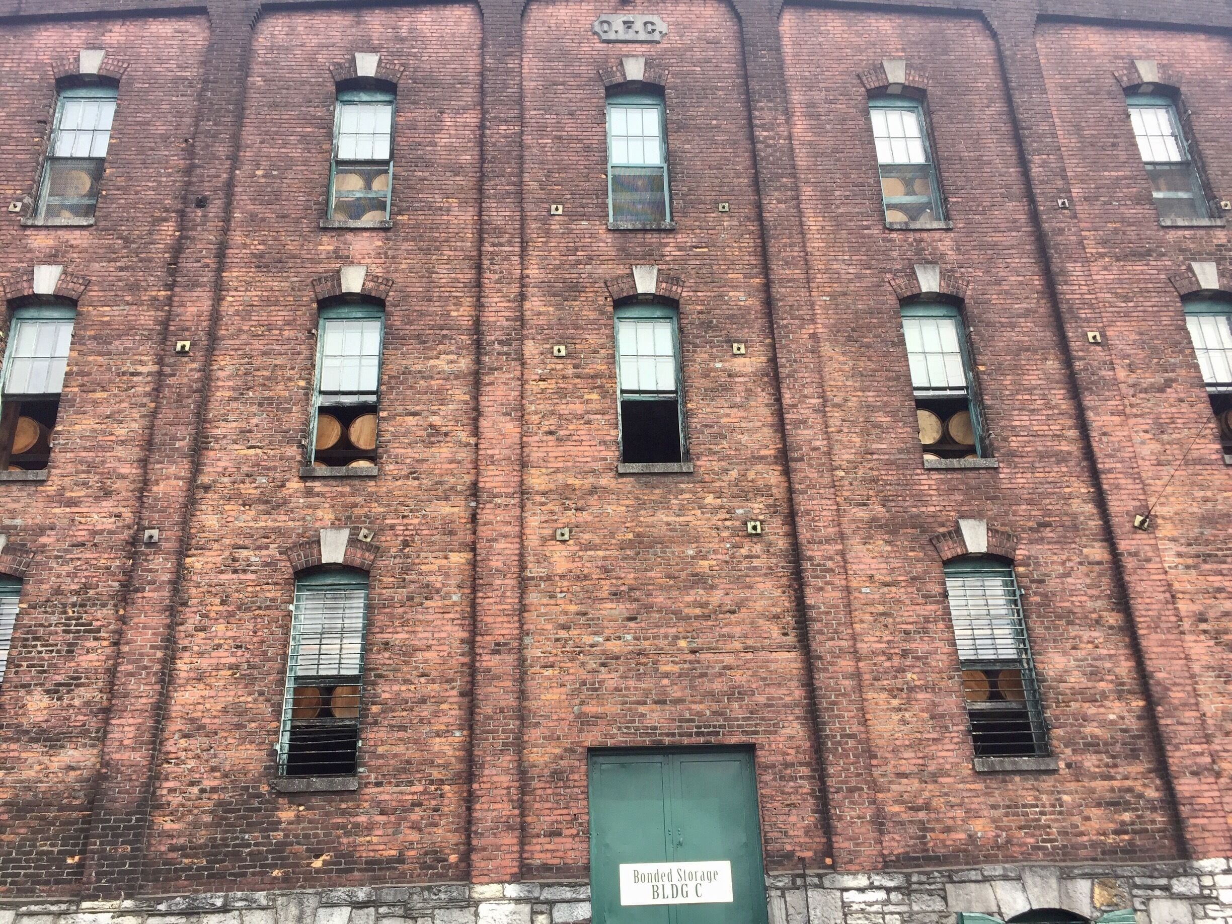 One of 14 barrel warehouses here on the grounds of Buffalo Trace. Barrels are kept here for 2-18 years. 
