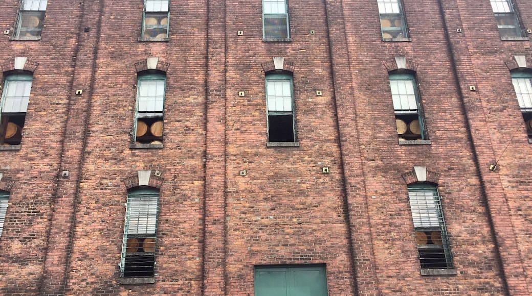One of 14 barrel warehouses here on the grounds of Buffalo Trace. Barrels are kept here for 2-18 years.