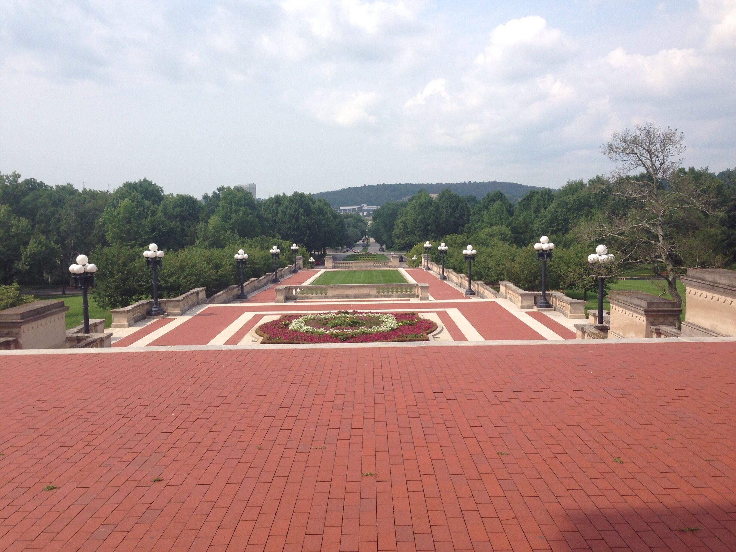 What a view from the steps of the Kentucky Capitol building.