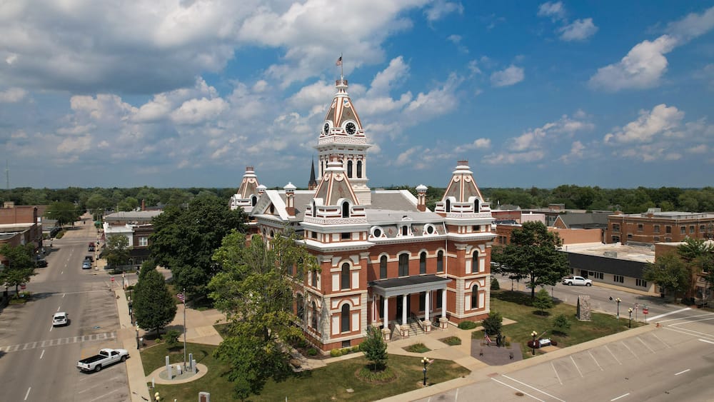 Livingston County Law and Justice Center in Pontiac IL court house- beautiful small town along Rt 66