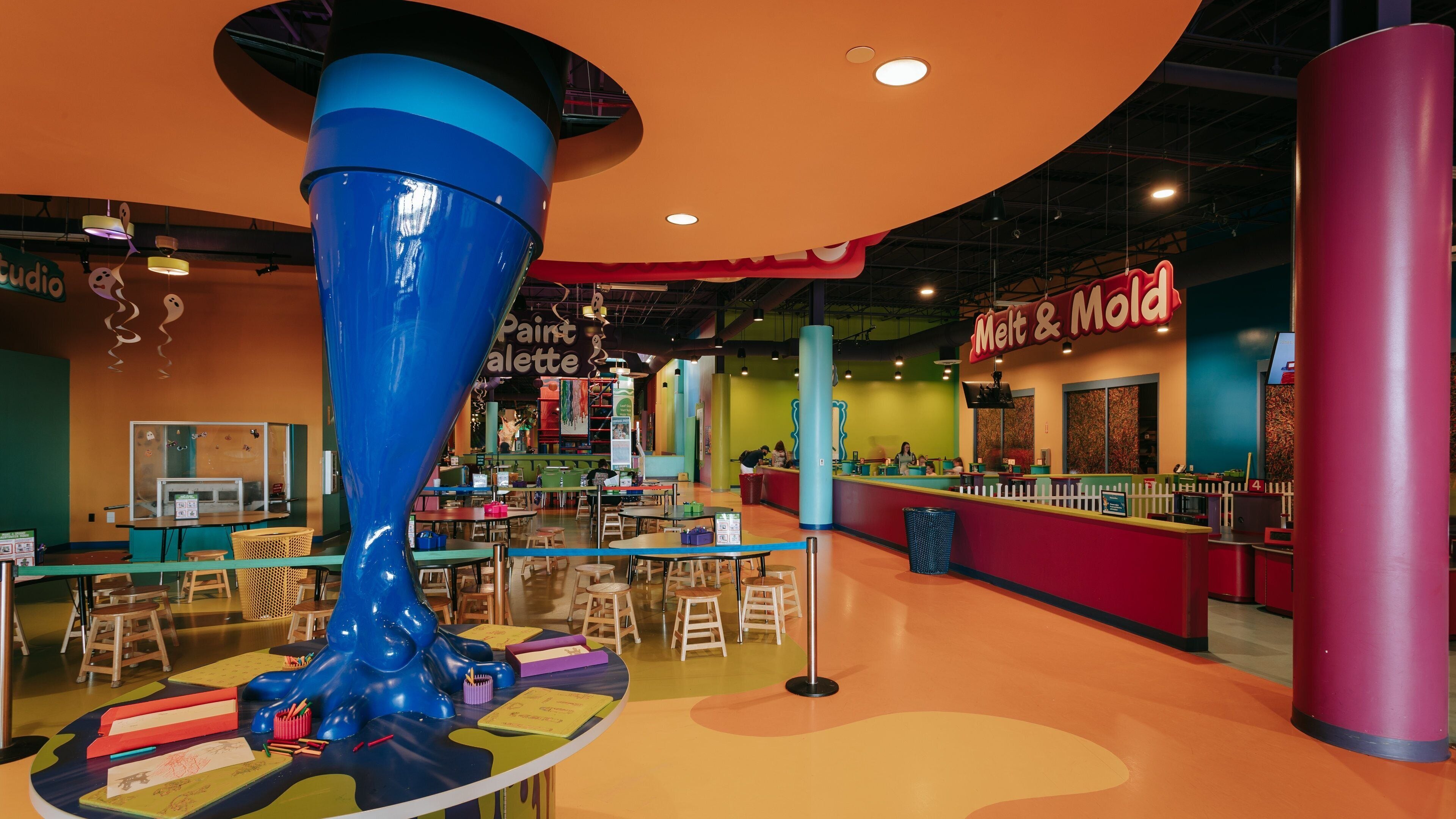Crayola Experience showing interior views