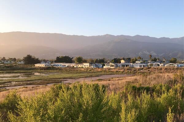 A view of the mountains from Carpinteria's salt marsh