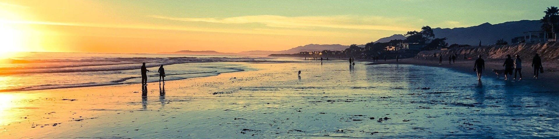 The "world's safest beach" at sunset 🐬