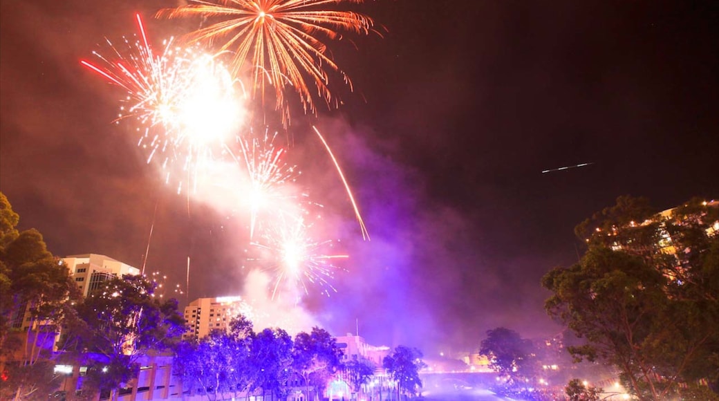 Parramatta que inclui vida noturna e cenas noturnas