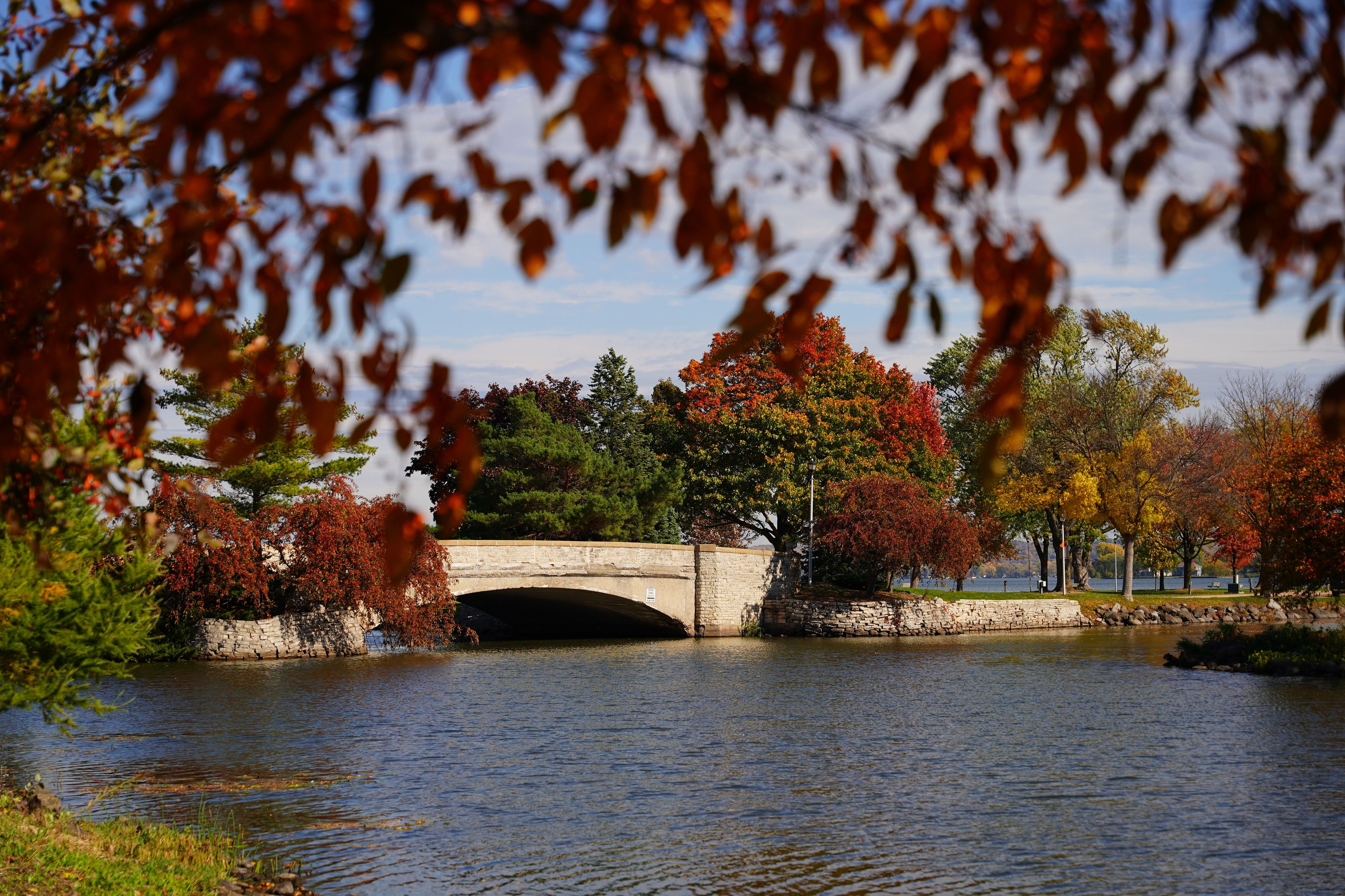 Fall autumn season at Fond du Lac Lakeside Park. 