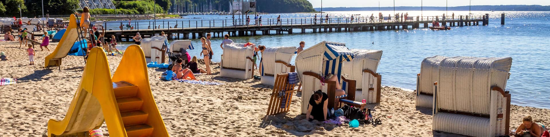 Strandbad Glückburg an der Flensburger Förder, Deutschland