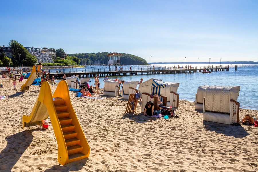 Strandbad Glückburg an der Flensburger Förder, Deutschland