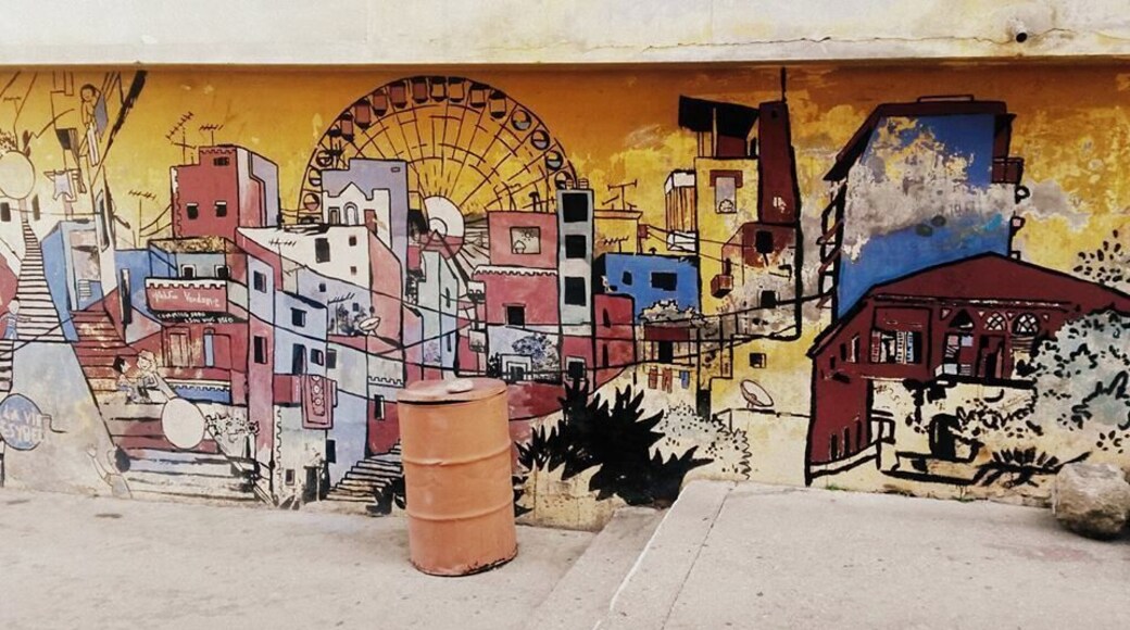 Pretty cool painting on the walls in Beirut