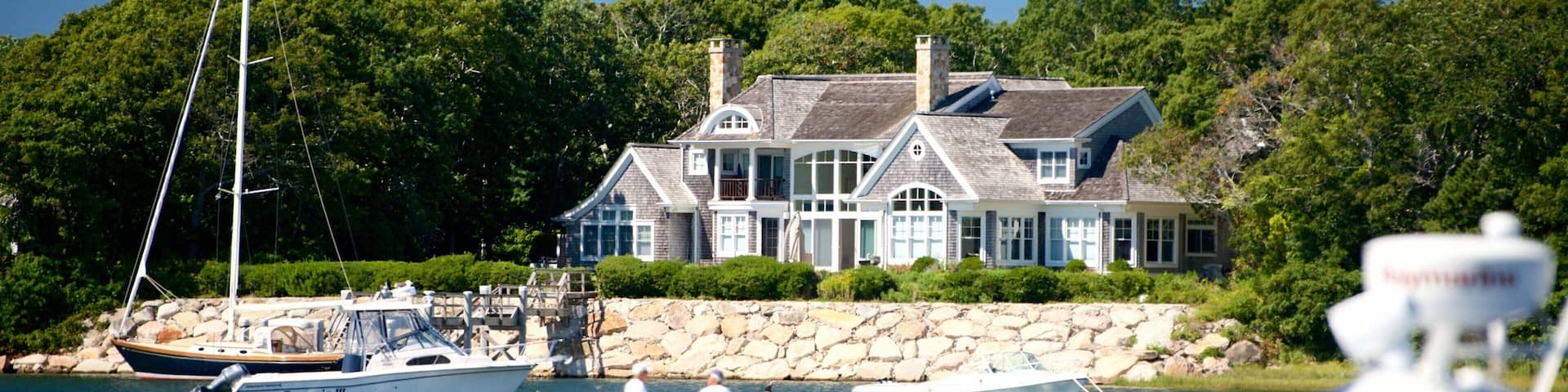 Falmouth featuring boating and a house
