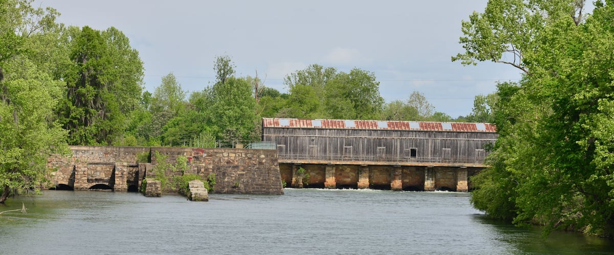 The Augusta canal at Augusta in Georgia
.