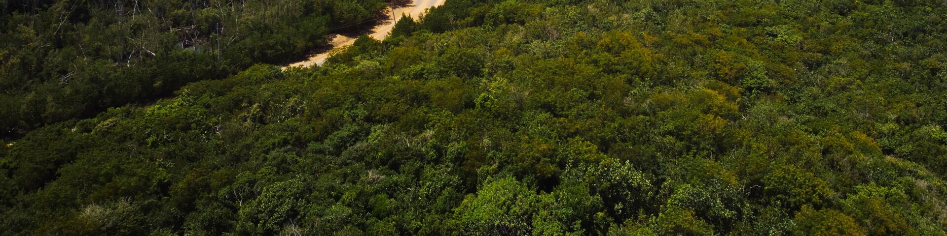 vacia la talega puerto rico beach landscape drone shot on a cloudy day
