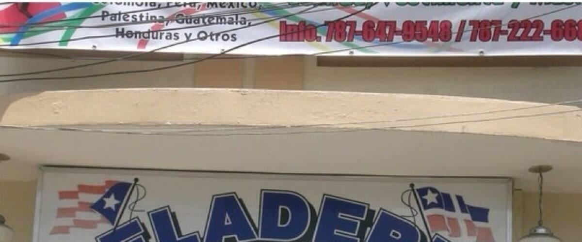 A storefront with a sign reading "Heladería Lares."