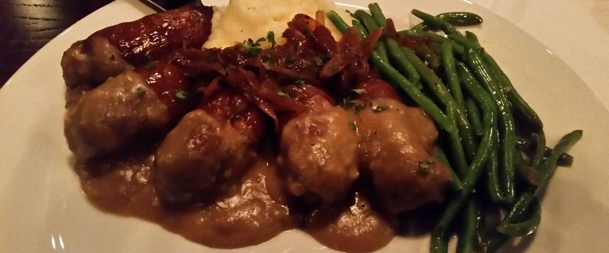 This is the bangers and mash at a local Irish restaurant. They just opened a new location on 55 in Apex. They have great authentic Irish options!