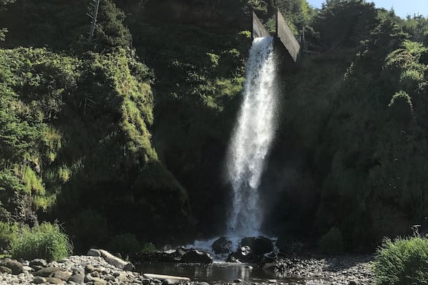 Unnamed waterfall at Short Beach