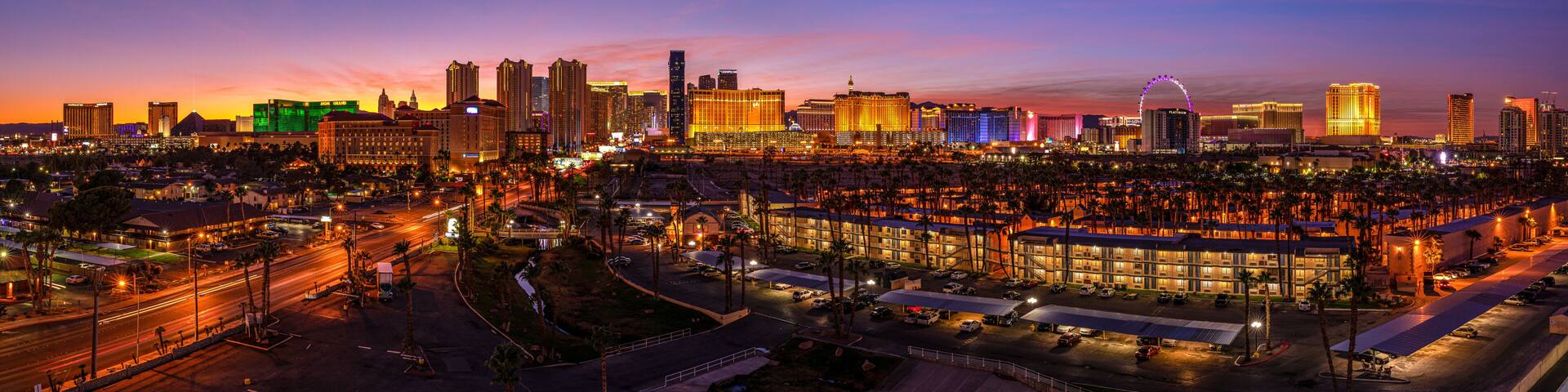 Skyline of the Casinos and Hotels of Las Vegas Strip