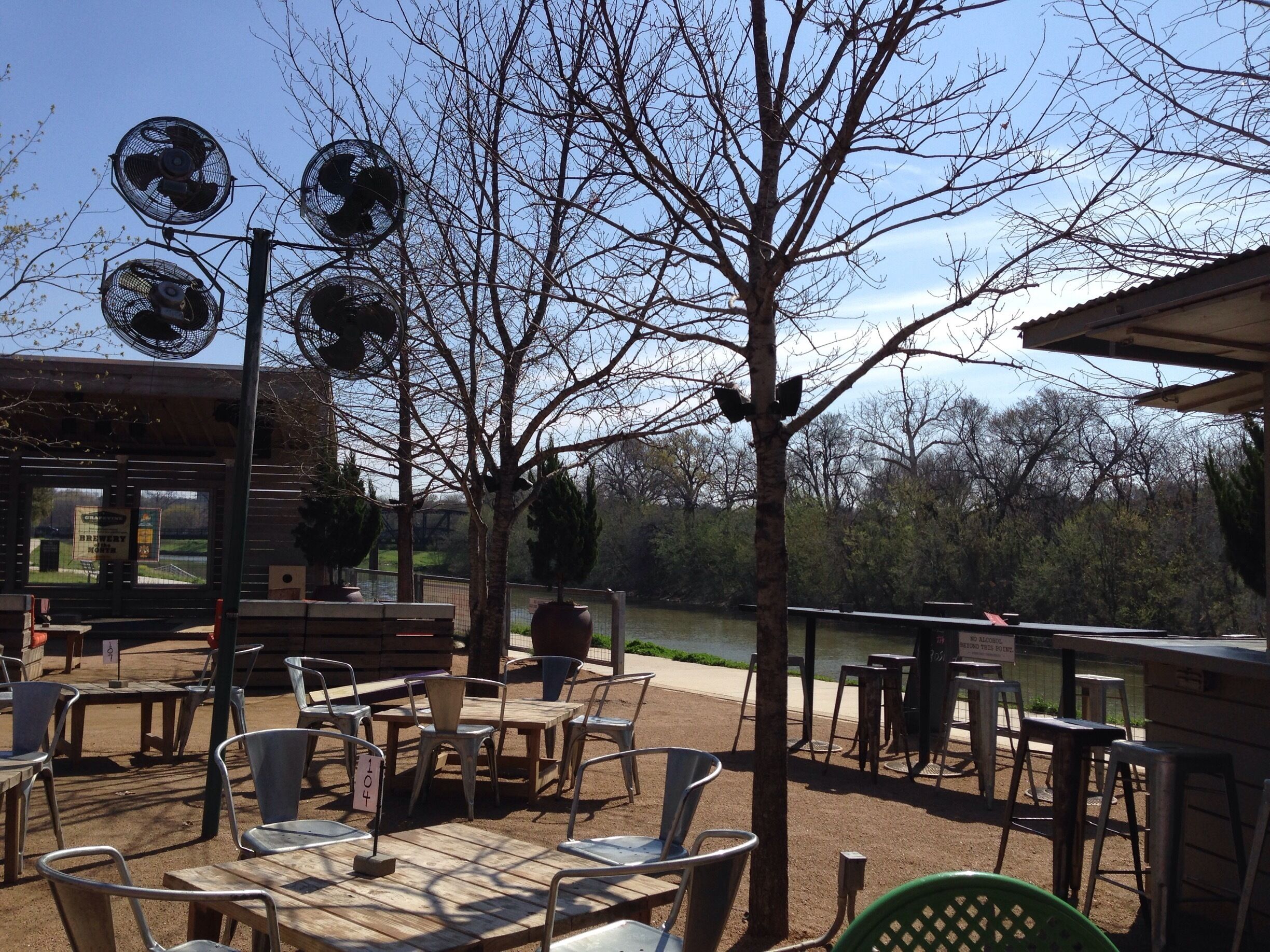 What a gorgeous day for a visit to the Woodshed for some tasty barbecue and delicious beer! This place has heaps of outdoor seating and is right on the Trinity Trail, so you can walk/run/bike there too.  They usually have live music, they have games like cornhole, and dogs are welcome.