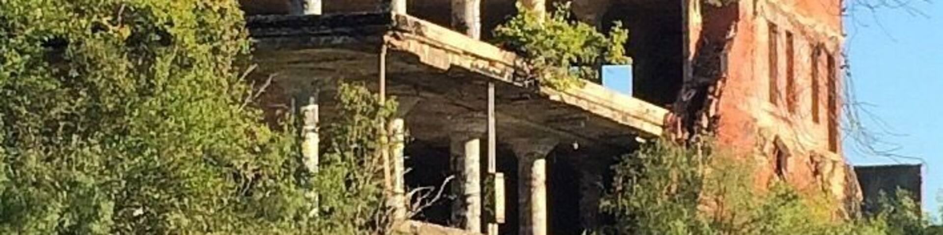 Crumbling building near the Stockyards in Fort Worth, Texas