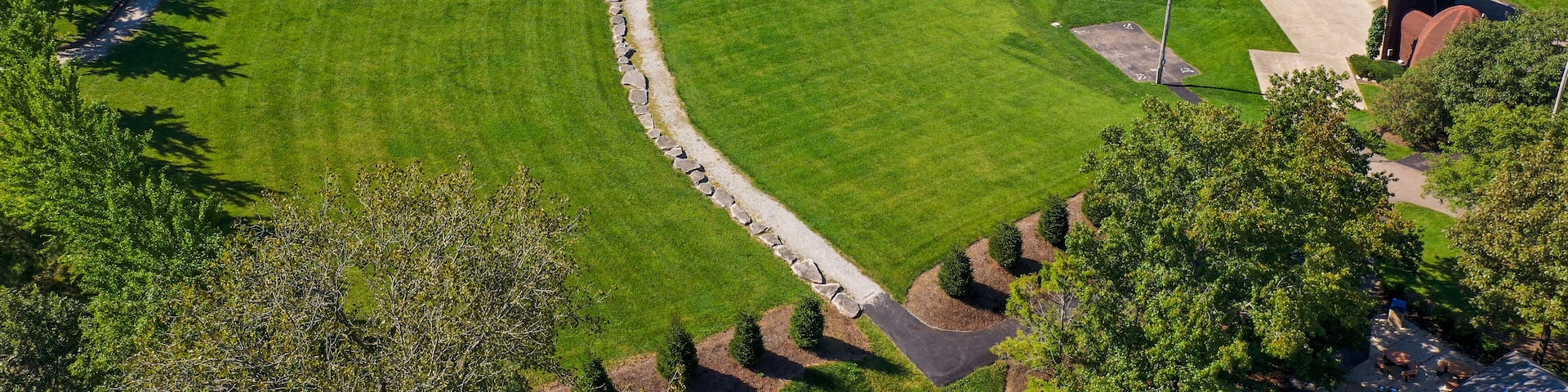 Aerial photos of the Amphitheater at Stubbs park Centerville Oio