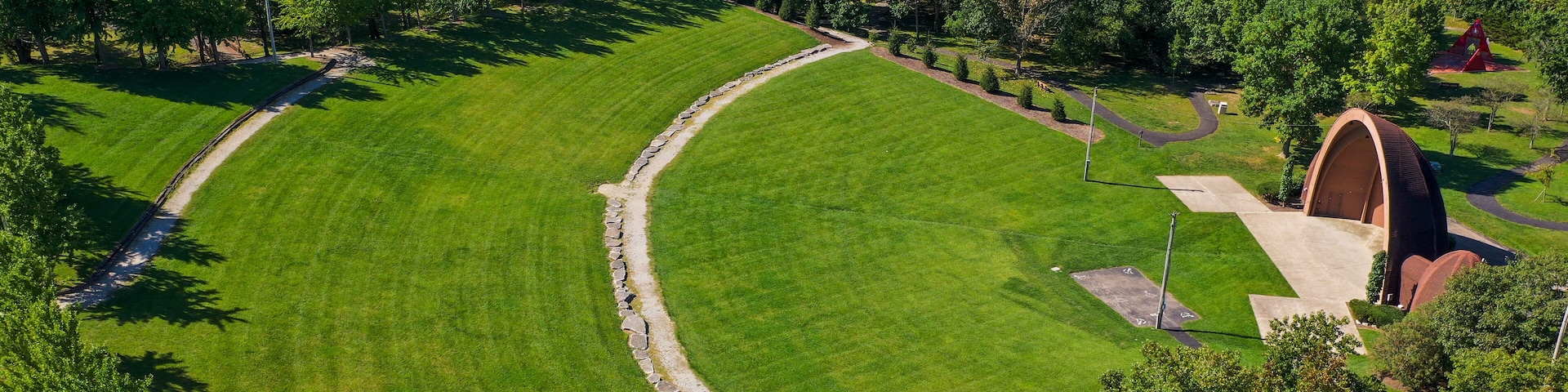 Aerial photos of the Amphitheater at Stubbs park Centerville Oio