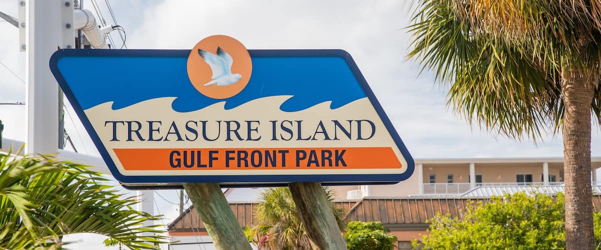 Treasure Island showing signage