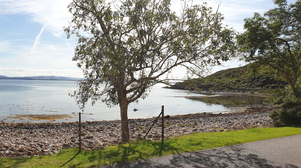 Looking out from Kingairloch Church across the water