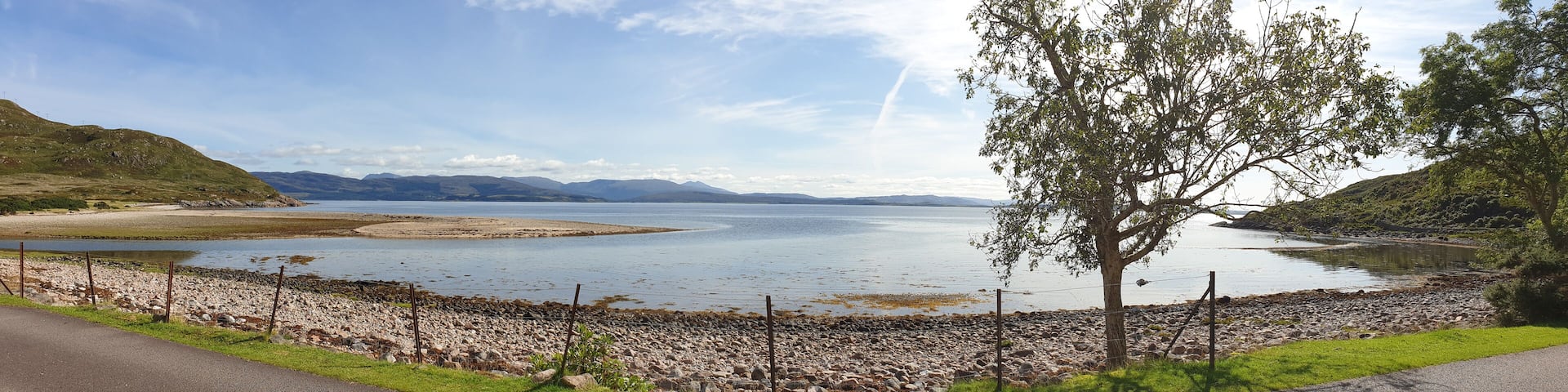 Looking out from Kingairloch Church across the water
