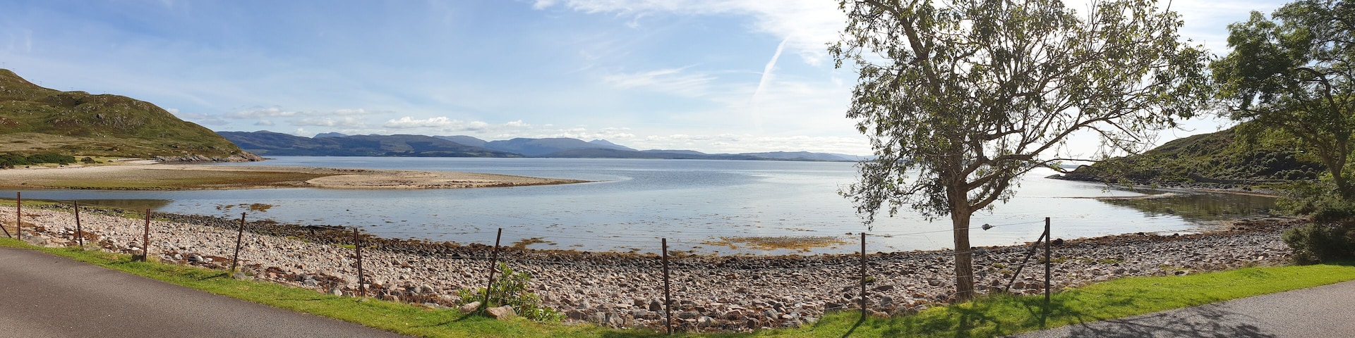 Looking out from Kingairloch Church across the water