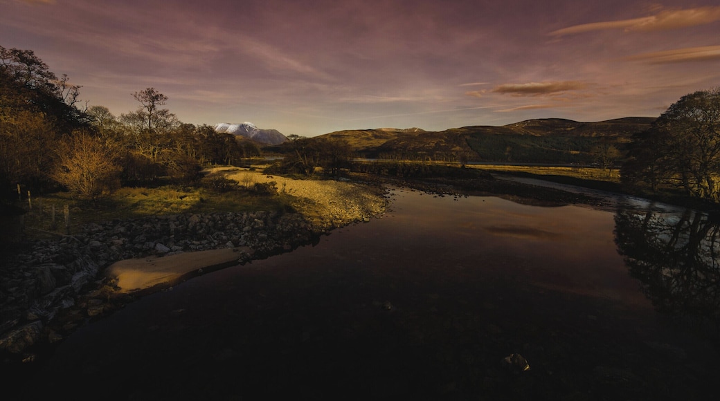 Ben Nevis, as seen from the River Scaddle, near Corran.
