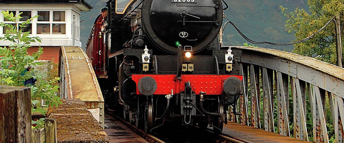 'The Jacobite' steam engine, pulling the Fort William to Mallaig train along the line made famous in the 'Harry Potter' film series. Extremely popular of course so you will need to book your trip very early!