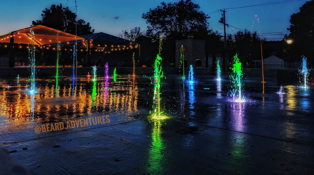 I really enjoyed the colorful fountain