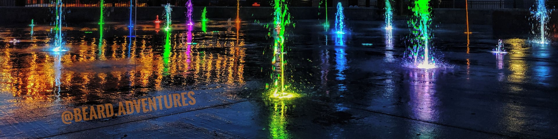 I really enjoyed the colorful fountain