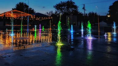 I really enjoyed the colorful fountain