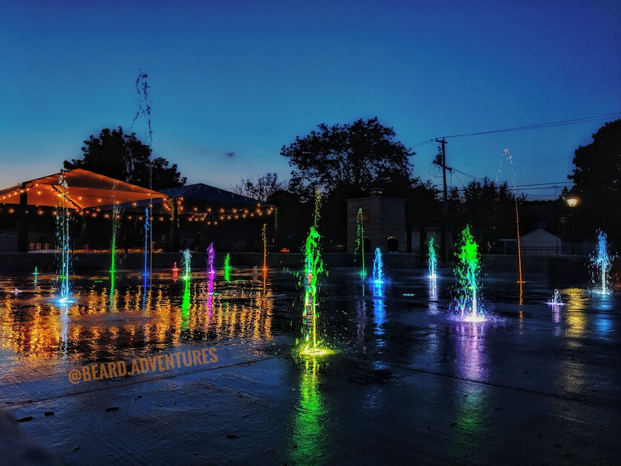 I really enjoyed the colorful fountain
