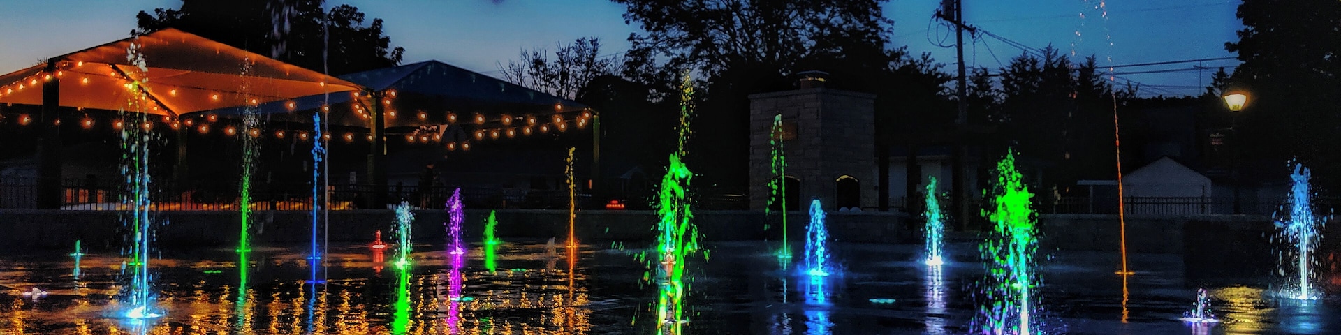 I really enjoyed the colorful fountain