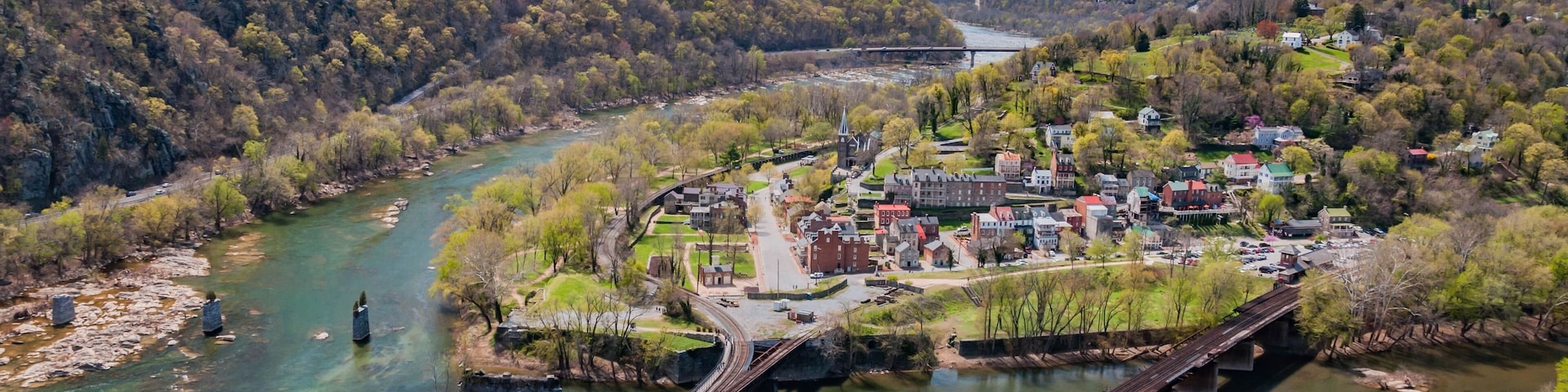 Lower Town From Maryland Heights, Harpers Ferry, West Virginia, USA
