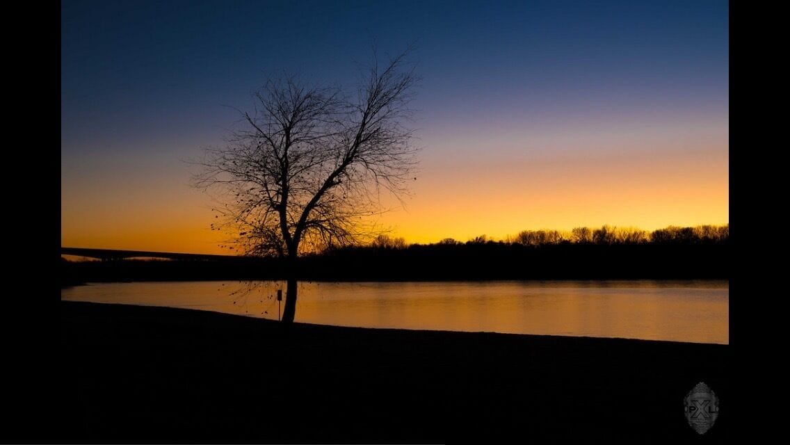 Sunset at Creve Coeur park St Louis Mo.
