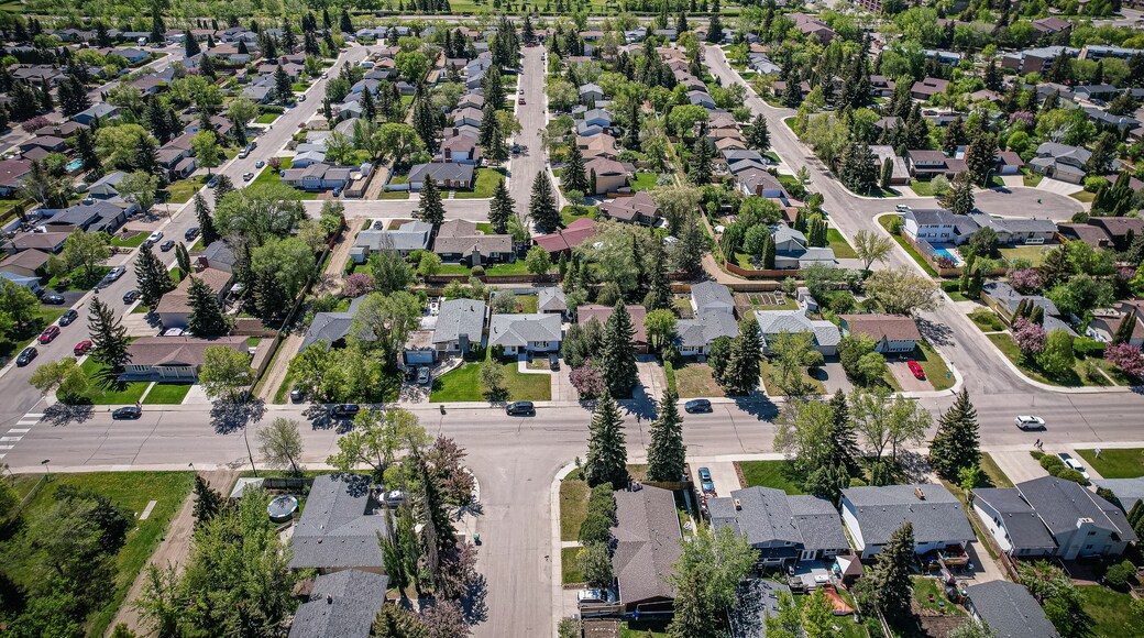 Aerial of the College Park neighborhood in Saskatoon