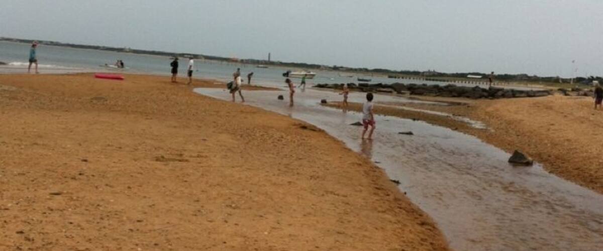 Great gentle beach to come to with little kids.  Bring nets to catch guppies and crabs.