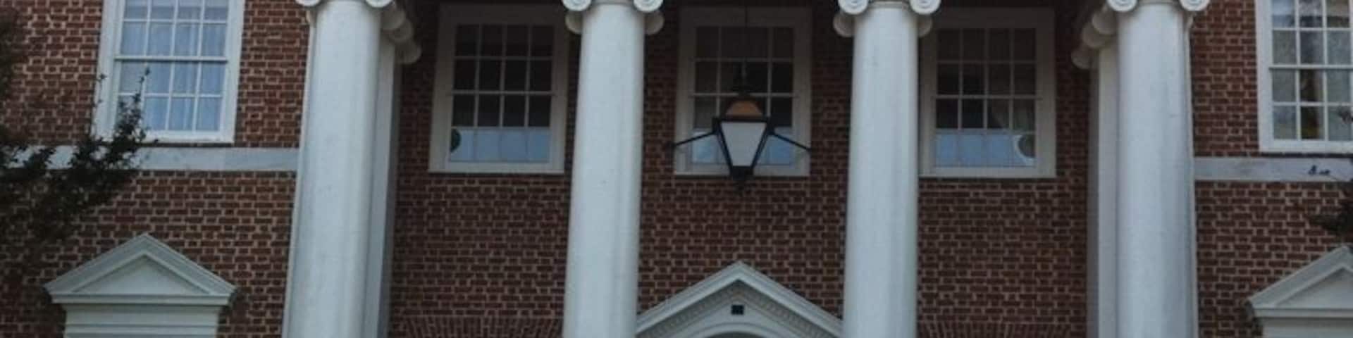 Nice period architecture. I wonder if it's original or a re-creation?