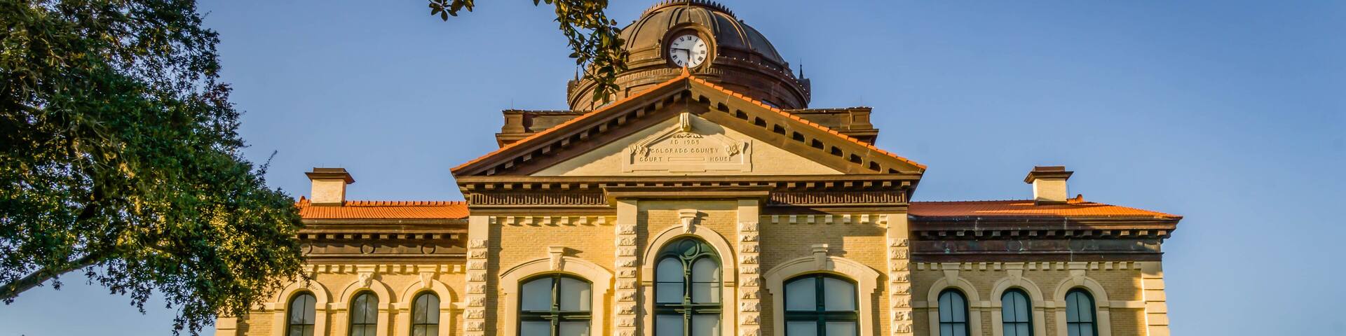 Columbus, TX October 13,2017 The courthouse in Columbus, TX for Colorado County.
