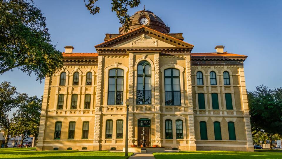 Columbus, TX October 13,2017 The courthouse in Columbus, TX for Colorado County.
