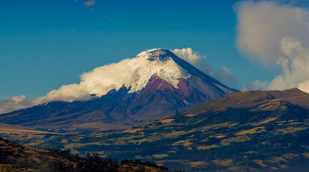 Cotopaxi volcano eruption in Ecuador, South America