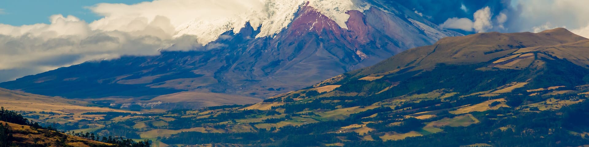Cotopaxi volcano eruption in Ecuador, South America