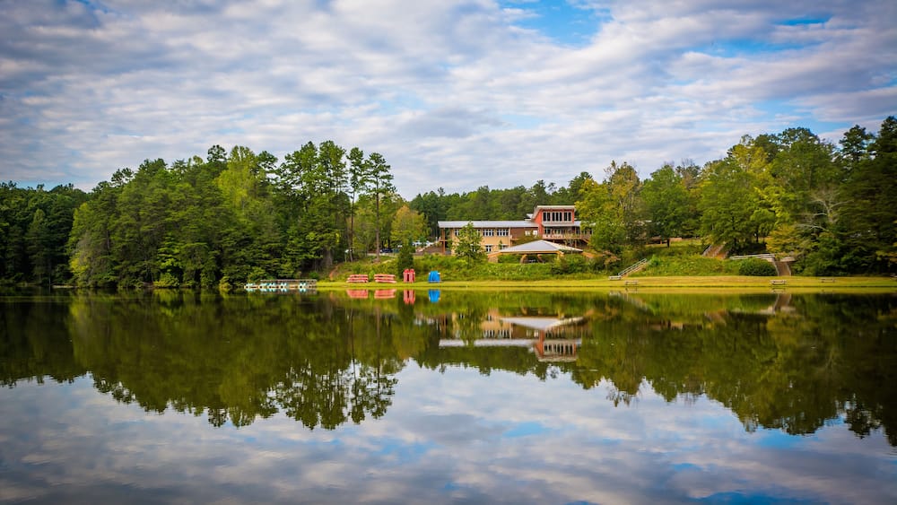 Beautiful reflections at Lake Norman State Park, North Carolina.