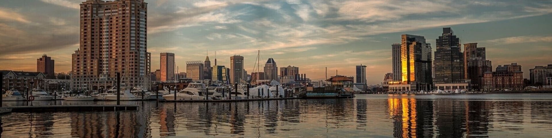 Baltimore at sunset